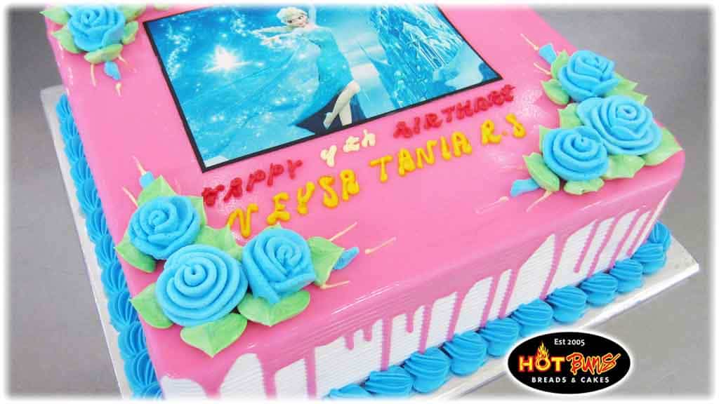 Elsa On A Pink Cake ~ A Hot Buns Bakery Creation.